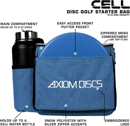 Axiom Discs Cell Disc Golf Starter Bag (Choose Your Favorite Color)