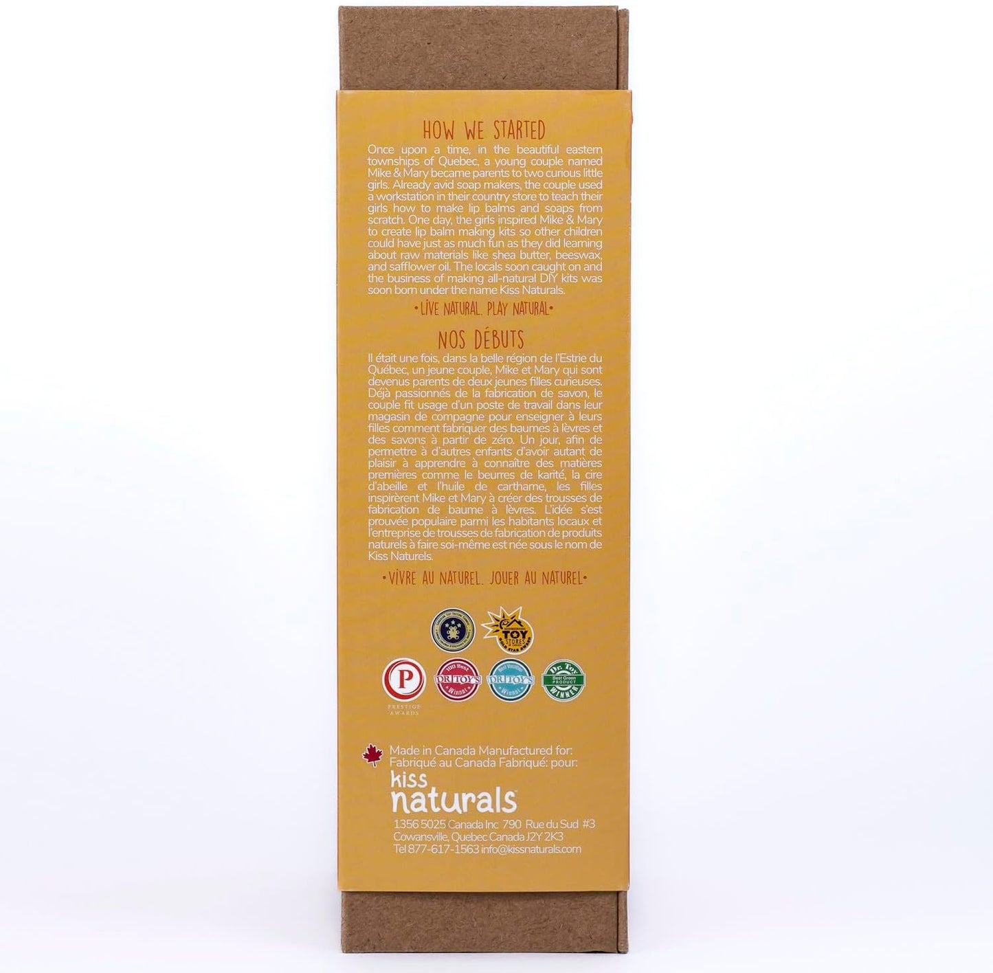 Kiss Naturals - Lava Lip Gloss Kit - With Organic Castor Oil, Safflower Oil, Coconut Oil - STEM DIY Science Kit - Make 6 Lip Gloss - 2 Natural Flavors - Birthday, Holiday, Party Gift for Girls