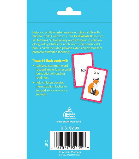 Carson Dellosa 54 Phonics Flash Cards, Sight Words Flashcards for Kids Ages 4 and Up, High Frequency Vocabulary Preschool and Kindergarten Learning Activities, Toddler Stocking Stuffers