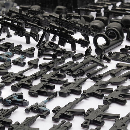 Army Equipment Gear Sets, Swat Team Building Block Toys, Special Military Soldier Style Weapon Sets, Military Weapon Pack Accessories Kits Toys, Accessories Compatible with Major Mini figure