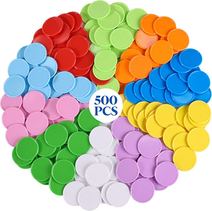 1.45 Inch Plastic Poker Chips for Game Tokens Bulk Poker Card Game Chips