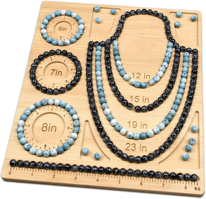 Petoysoso Bead Boards for Jewelry Making, Bamboo Beading Board for Bracelet & Necklace, Jewelry Making Supplies,Bead Tray Supplies