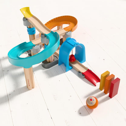 HABA Kullerbü Step-by-Step Marble Run - Clever Click System for Stable Fun - Marble Run from 12 Months - Can be Combined with All Kullerbü Tracks - 2012252001