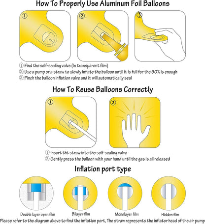 Science Party Decorations for Kids | 4 Pack STEM Foil Balloons with Lab Beaker and Science Icons | Educational Birthday Party Supplies for Classroom and Mad Scientist Theme