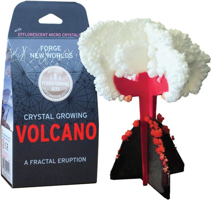 COPERNICUS TOYS Crystal Growing Volcano Official Terraformer kit | Grows in Hours | Facts and Instructions Included | A Fractal Eruption