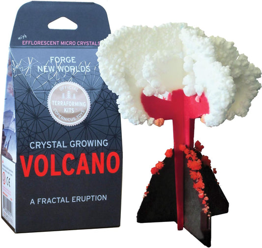 COPERNICUS TOYS Crystal Growing Volcano Official Terraformer kit | Grows in Hours | Facts and Instructions Included | A Fractal Eruption
