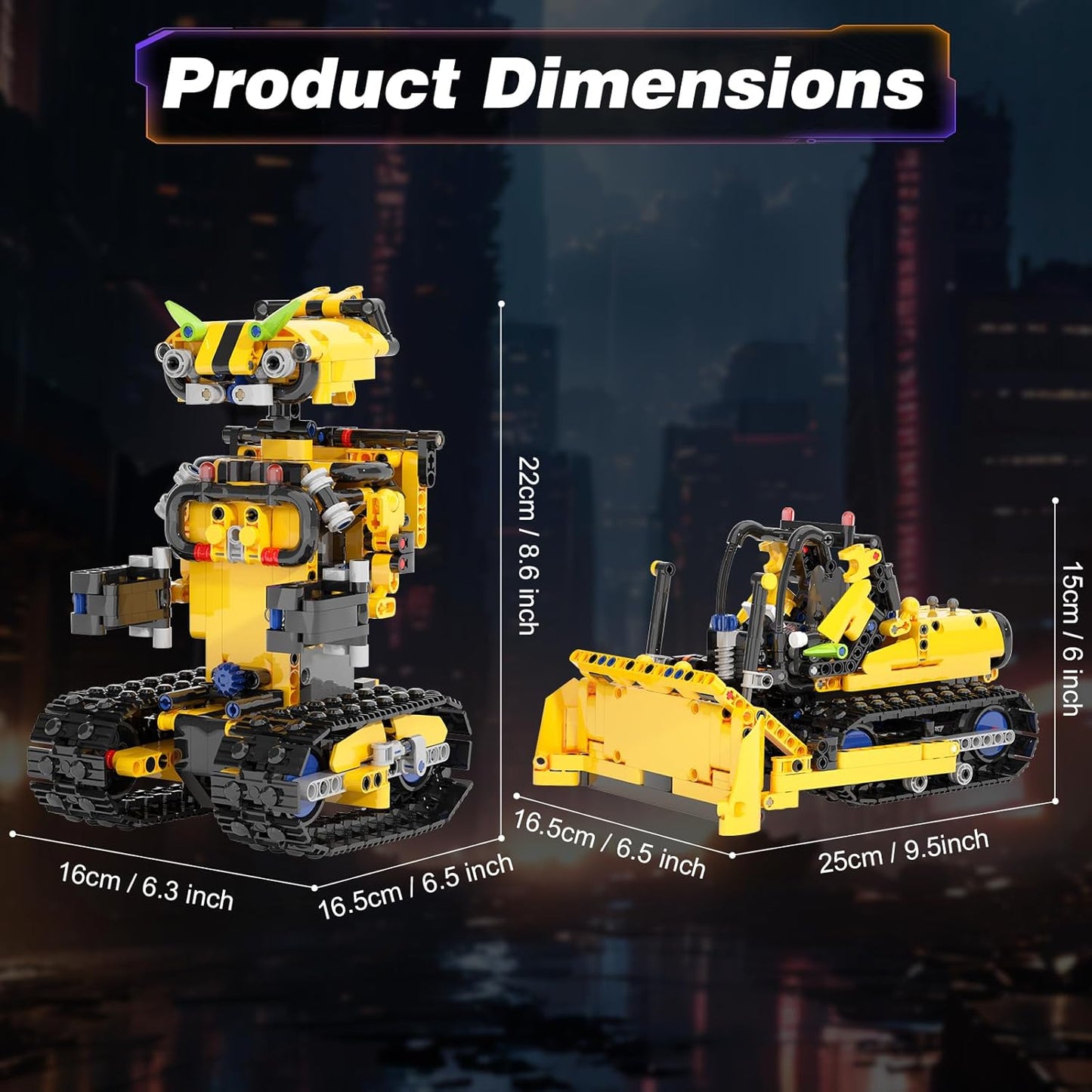 Sciencow 2-in-1 Build a Robot Kit, Remote & APP Controlled Robotic Building Blocks Toys STEM Projects for Kids Ages 8 9 10 11 12 13 14,Chirstmas Birthday Gift for Boys (RC Mars Rover)