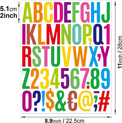 480 Pcs Waterproof 3" Vinyl Alphabet & Number Stickers - Self-Adhesive for Mailboxes, Windows, Doors, Signs, Vehicles & More, Black
