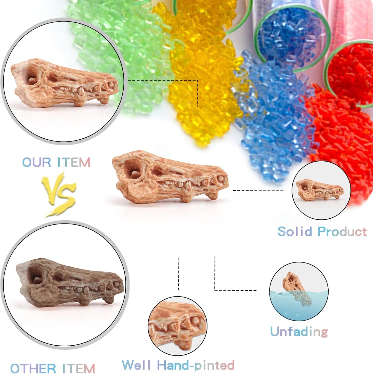 LC JoyCre Mini Dinosaur Bones for Kids Sandbox Toys - Realistic Fake Dinosaur Bones for Kids to Dig Up