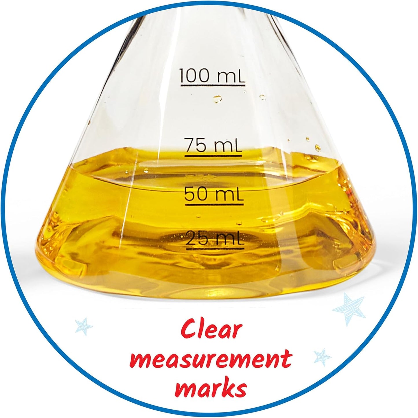 Hand2Mind Starter Science Measuring Flask Set - Plastic Beakers, Measuring Toys, Kids Chemistry Set, Educational Science Kits, Classroom Science Supplies