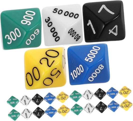 30pcs Multi Sided Place Value Dice Portable Game Supplies for Tabletop Games Education and Parties Plastic Construction for Enhanced Gameplay Experience