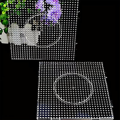 6 PCS Fuse Beads Pegboards Kits, Plastic Bead Boards, Large Square Clear Beads Pegboards for Kids Craft Bead, DIY Craft Bead