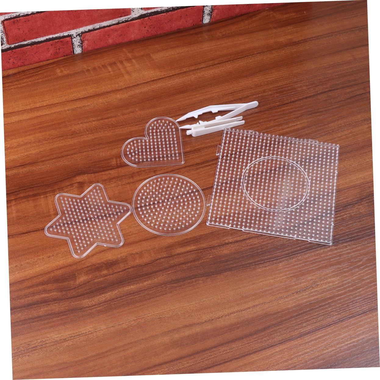 HANABASS 14pcs Pindou Template Set Bead Busy Board Pop Beads Jewelry Making Supplies for Boys and Girls DIY Educational Tool Random Style