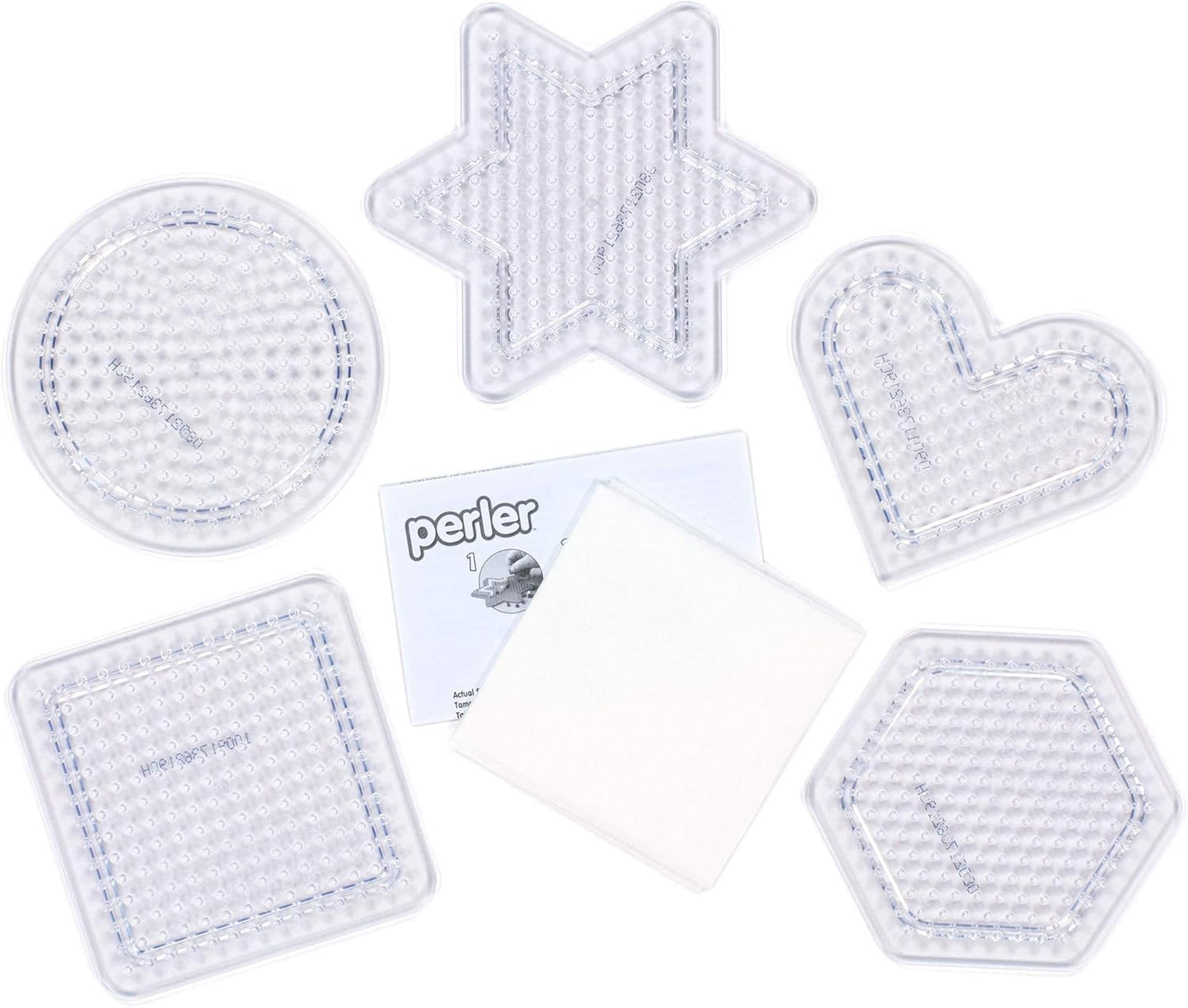 Perler Beads Large Square Pegboards for Kids Crafts, 4 pcs