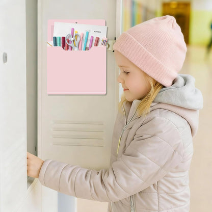 Fuutreo 6 Pcs Magnetic Wall File Organizer Magnetic Wall File Holder Refrigerator Magazine Holder for Mail Letters Paper(Aqua Green,Vertical-large)