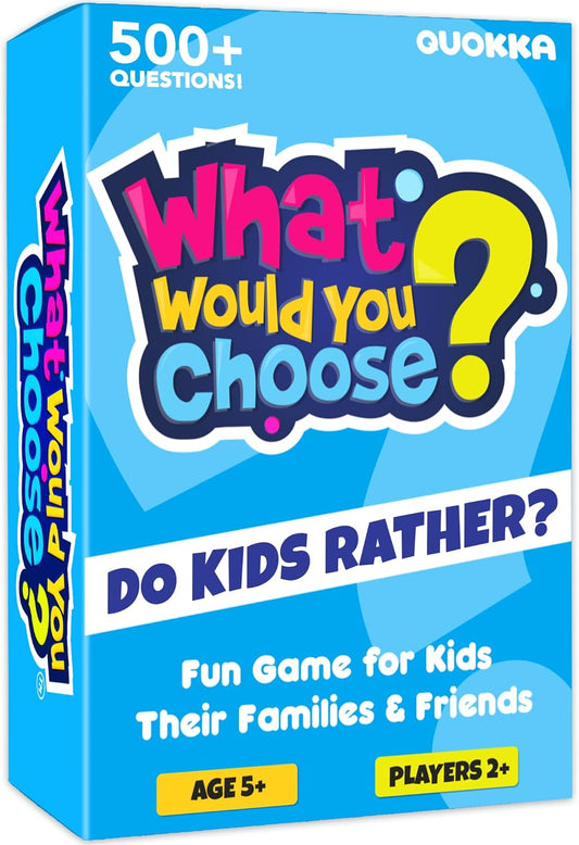 QUOKKA Board Games for Kids 8-12 – Family Games for Kids and Adults – What Would You Choose – 500+ Questions – Original Edition – Fun Card Game for Family Night