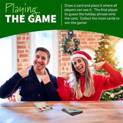 Holly Jolly - A Holiday Themed Absurd Word Game, 50 Festive Rhymes to Guess, Christmas Card Game, Fun & Festive Stocking Stuffers, Project Genius