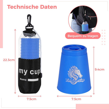 yeesport 48 PCS Sport Stacking Cups with Horse Pattern, Sport Training Game for Challenge Competition, Plastic Stacking Cups, Classic Family Game for Youth and Adults, Red+Blue+Green+Yellow