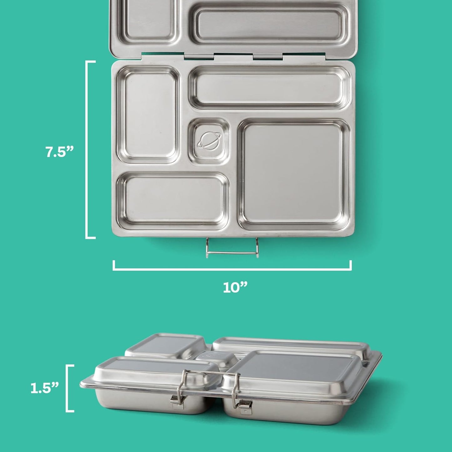 PlanetBox Rover Stainless Steel Bento Box Style Lunch Box Kit for Youth with 5 Compartments – Butterflies Edition includes Insulated Lunch Bag, Leakproof Food Containers & Matching Magnets