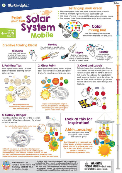 Works of Ahhh... Craft Set - Solar System Mobile Classic Wood Paint Kit