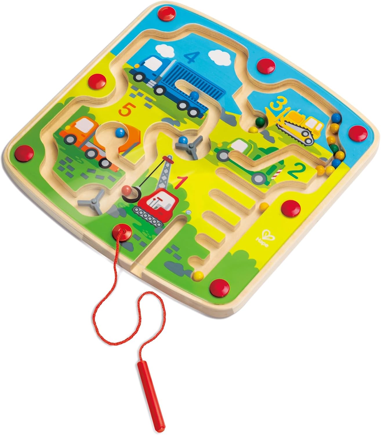 Hape Wooden Construction & Number Magnetic Maze