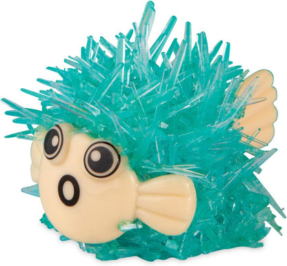 MindWare Crystal Growing Kits: Puffer Fish Set of 2 – Cute DIY Crystal Growing Kits for Kids & Teens – Funky mini Science Experiment in an 8pc kit – Crystals Grow in 24 Hours