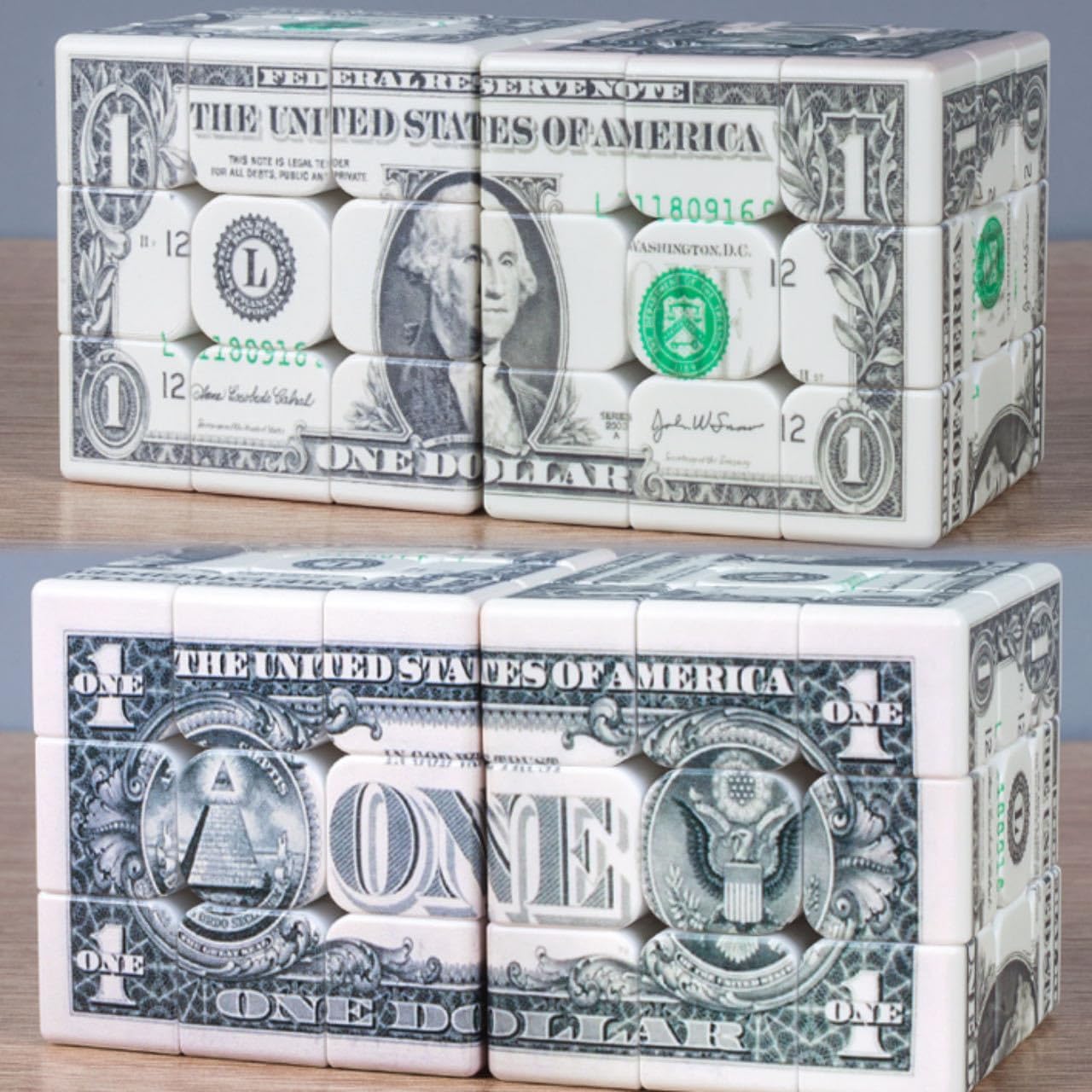 Cuberspeed Dollar Cube 3x3 Magic Cube US Dollar Bill Speed Cube Puzzle Toy