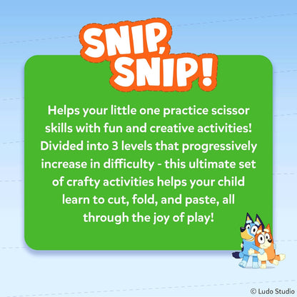 Skillmatics Scissor Skills Activity Book - Snip Snip, 25 Cutting Activities for Preschoolers, Felt Craft Kit, 2 Child-Safe Scissors, Fine Motor Skills, Screen-Free Fun, Gifts for Kids Ages 3-7