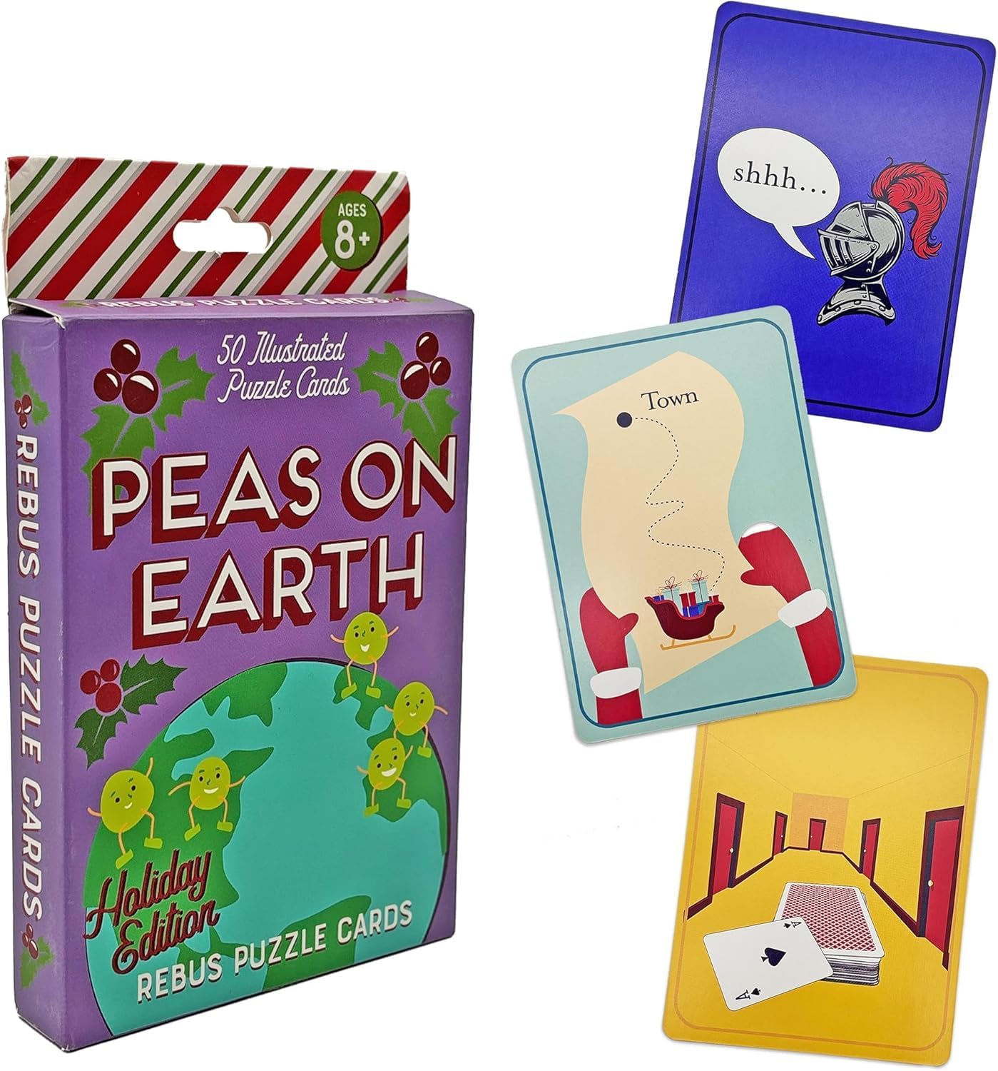 Holly Jolly - A Holiday Themed Absurd Word Game, 50 Festive Rhymes to Guess, Christmas Card Game, Fun & Festive Stocking Stuffers, Project Genius