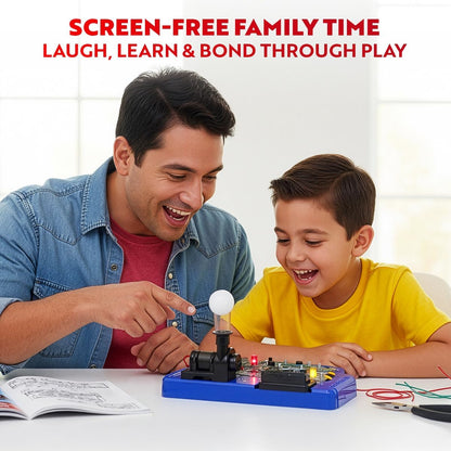 Playz Advanced Electrical Circuit Board Engineering Kit for Kids with 328+ STEM Projects on Electricity, Voltage, Currents, Resistance, & Magnetic Science | Gift for Children Age 8-13+