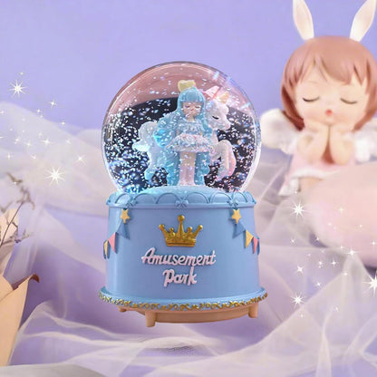 Unicorn Snow Globes for Girl,6.5IN Pink Music Snowglobes with LED Lights and Automatic Snowfall,Home Decor Glass Ball for Kids Bedroom Birthday for 5-18 Year Old Girl(6.5x4.1IN