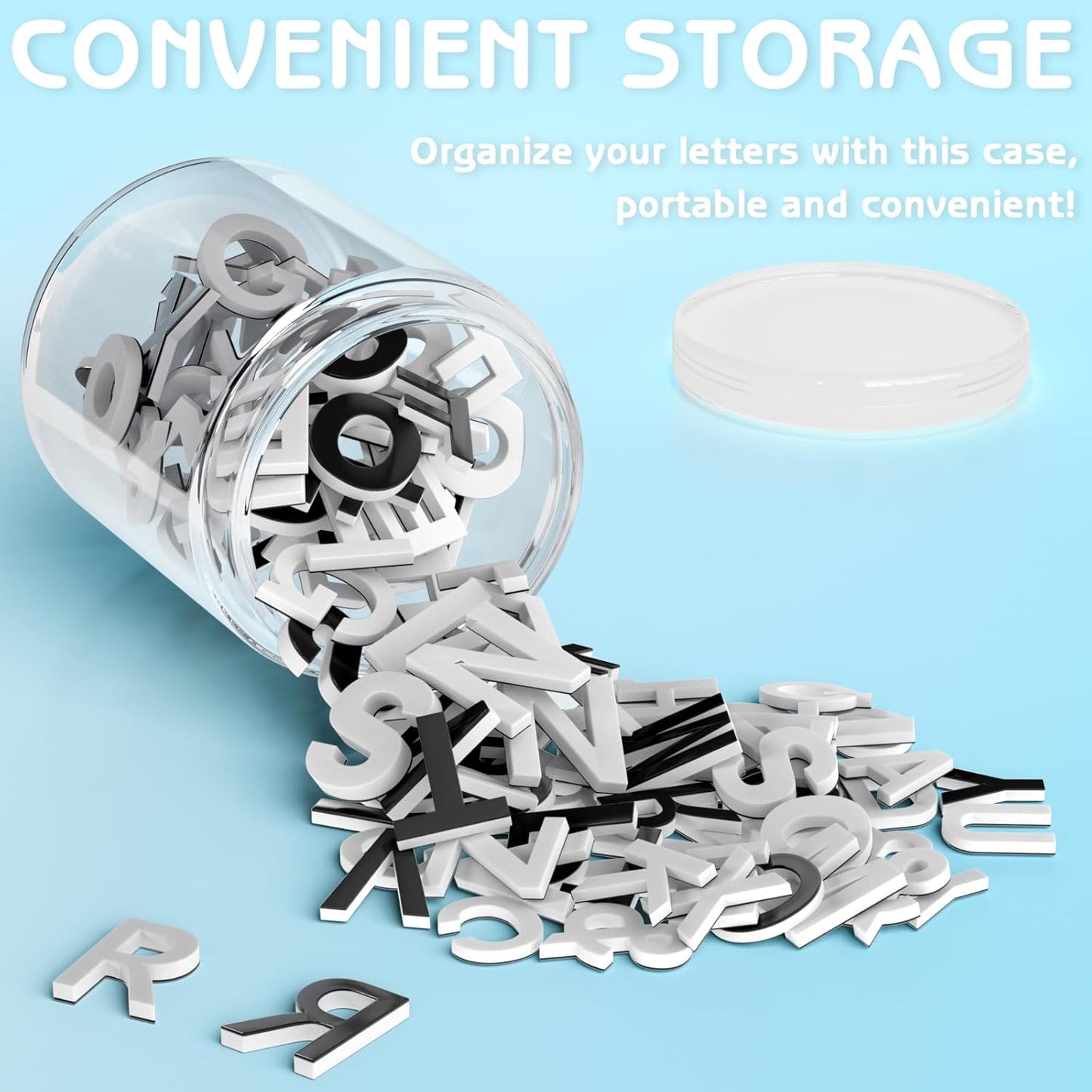 Decorative Magnetic EVA Alphabet Letters for Refrigerator/White Board (117pcs Letters Black)