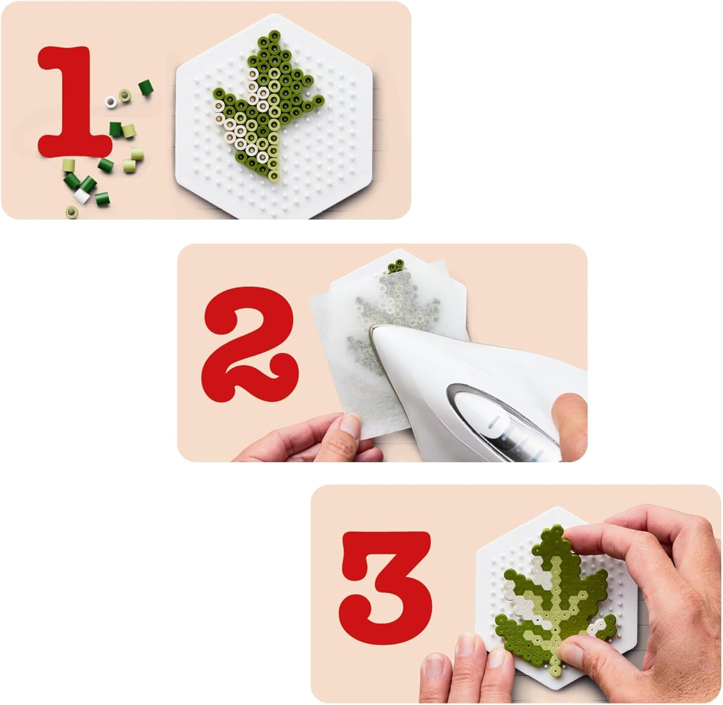 Hama Perlen 3046 Iron-On Beads Advent Calendar, Bead Art Gift Pack with Approx. 5,000 Midi Beads, 5 Small Peg Plates to Clip Together, Motif Template, Ironing Paper, for Children from 5 Years
