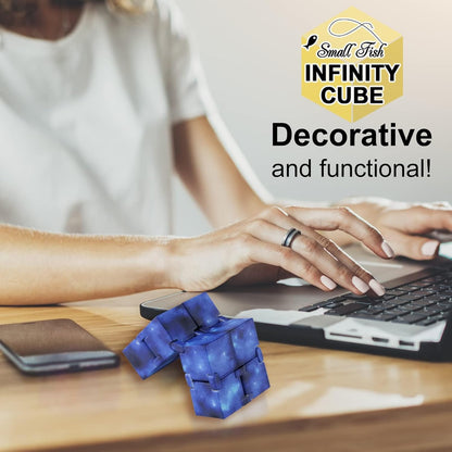 Infinity Cube Sensory Fidget Toy, EDC Fidgeting Game for Kids and Adults, Cool Mini Gadget Best for Calming and Stress Relief and Kill Time, Autism Toys Dementia Gift Stocking Stuffers
