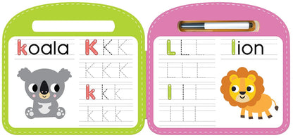 Write & Wipe ABC - Children's Illustrated Novelty Learning Board Book - Wipe Clean - Educational - Alphabet (Wipe Clean First Skills Learning Series: Includes Dry-Erase Marker)