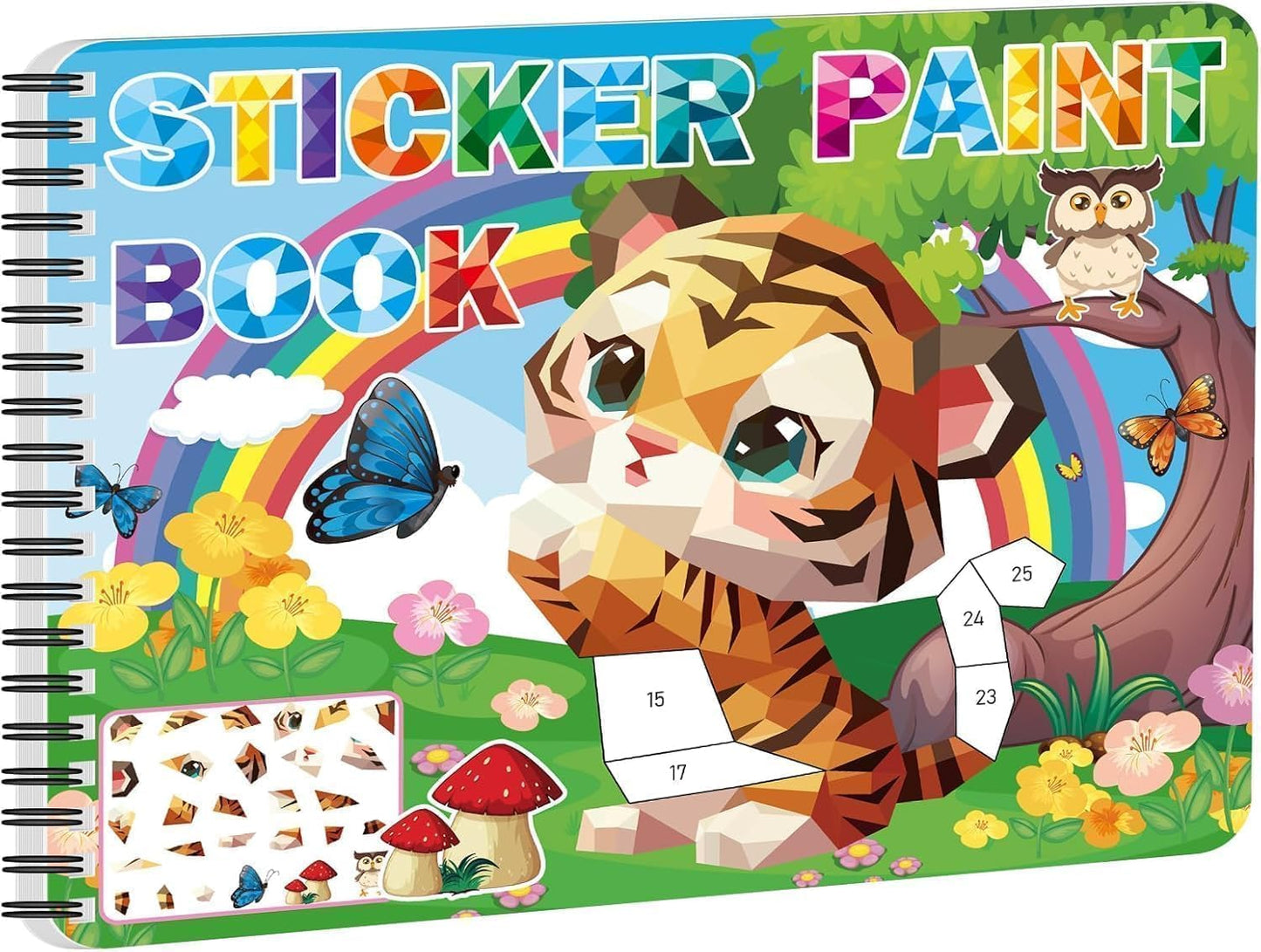 Kalysky Dinosaur and Ocean Animal Scene Sticker Book for Kids Ages 4-12, Search and Find Sticker Activity Book–Travel Toys for Toddlers, Airplane & Road Trip Games, Educational Fun