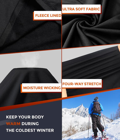 CL convallaria Thermal Underwear Long Johns Set Mens Winter Gift Hunting Gear Sport Base Layer Bottom Top - Colors B