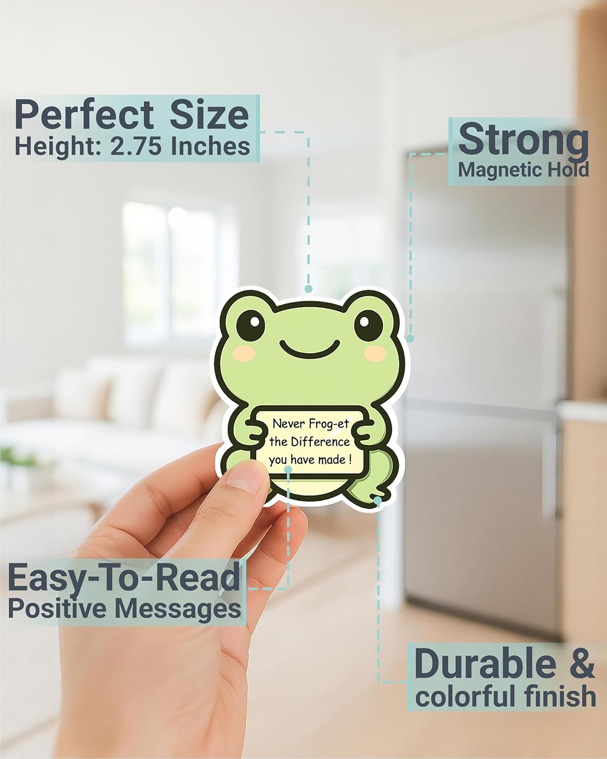 26PCS Emotional Support Animal Magnets for Fridge, Funny Magnetic Animals for Kids & Adults, Cute Locker Decorations for Girls Boys, Teacher Stickers for Classroom Rewards, Inspirational Gifts