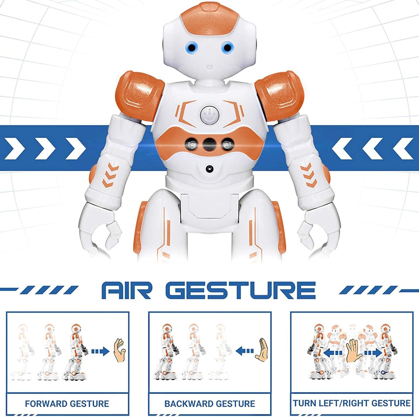KingsDragon RC Robot Toys for Kids, Gesture & Sensing Programmable Remote Control Smart Robot for Age 3 4 5 6 7 8 Year Old Boys Girls Birthday Gift Present