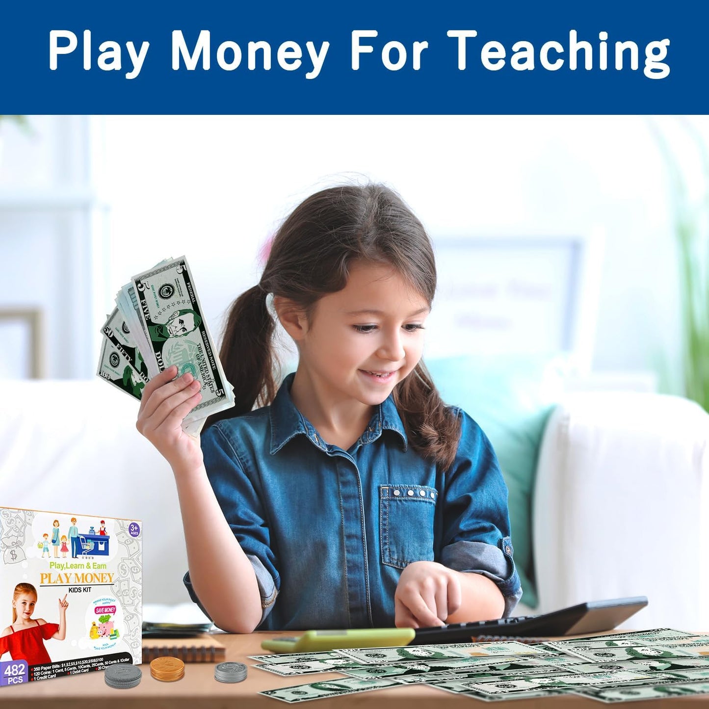 492 Pcs Play Kids Set, Number Learning Education Play Toys for Kids Ages 3 and Up Develops Early Math Skills, Preschool Math Games, Birthday Gift for Boys Girls