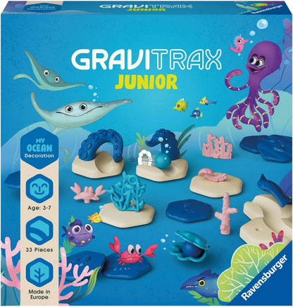 Ravensburger GraviTrax Junior Extension Ocean - Marble Run, STEM and Construction Toys for Kids Age 3 Years Up - Kids Gifts