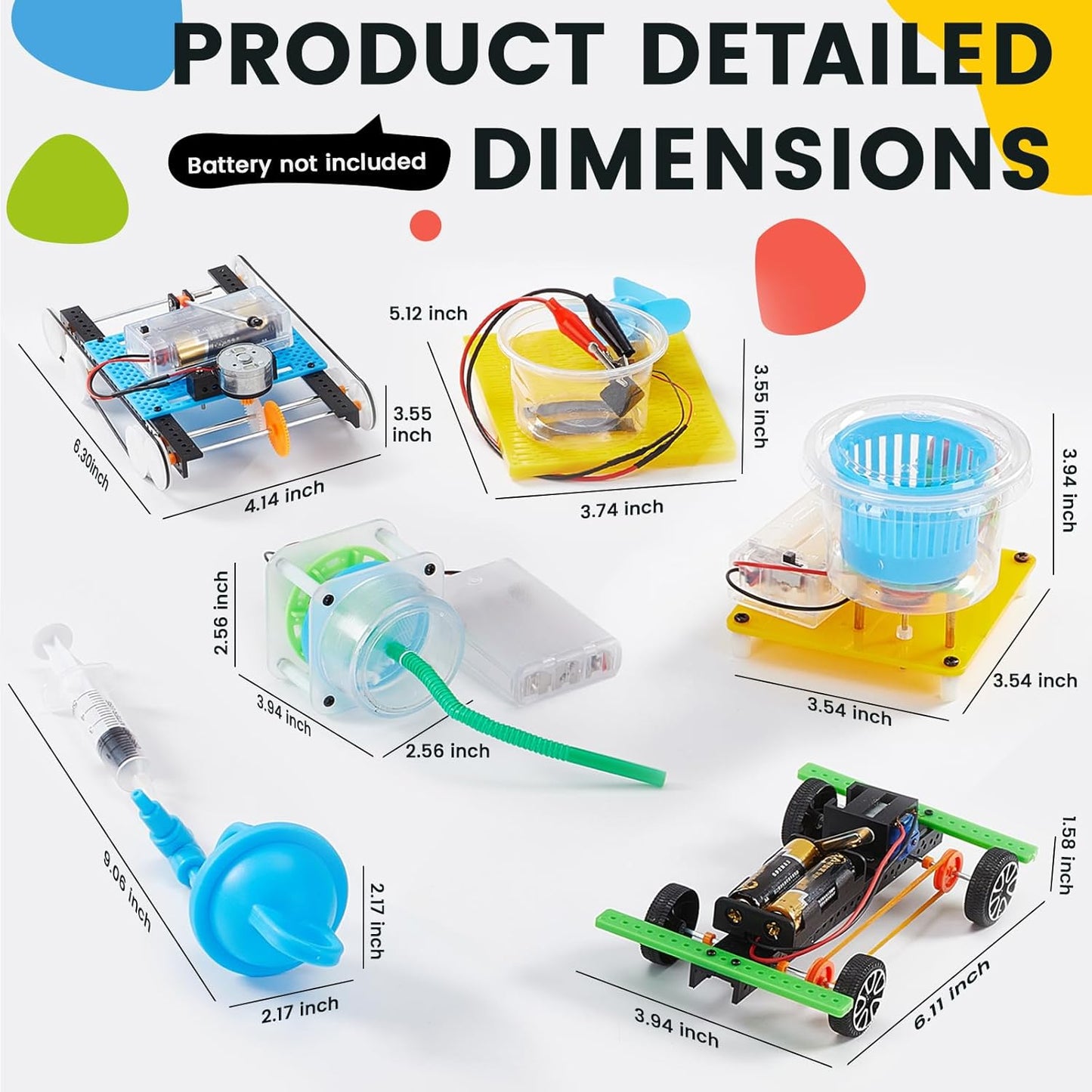 6-in-1 STEM Home Lab Science Kit for Kids Age 8-12, Boys & Girls 9 10 11 13 14 Year Old Educational Adventure Set: Tank & Car Building, Saltwater Generator | Perfect Birthday & Learning Gift for Kids