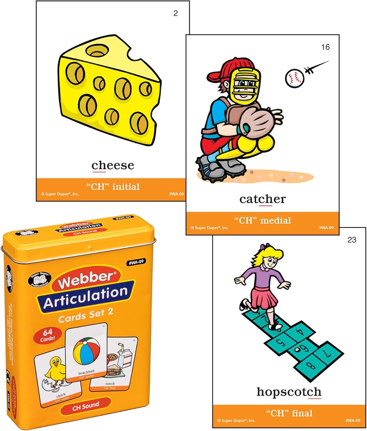 Super Duper Publications | Articulation CH Sound Fun Deck | Vocabulary and Language Development Flash Cards | Educational Learning Materials for Children