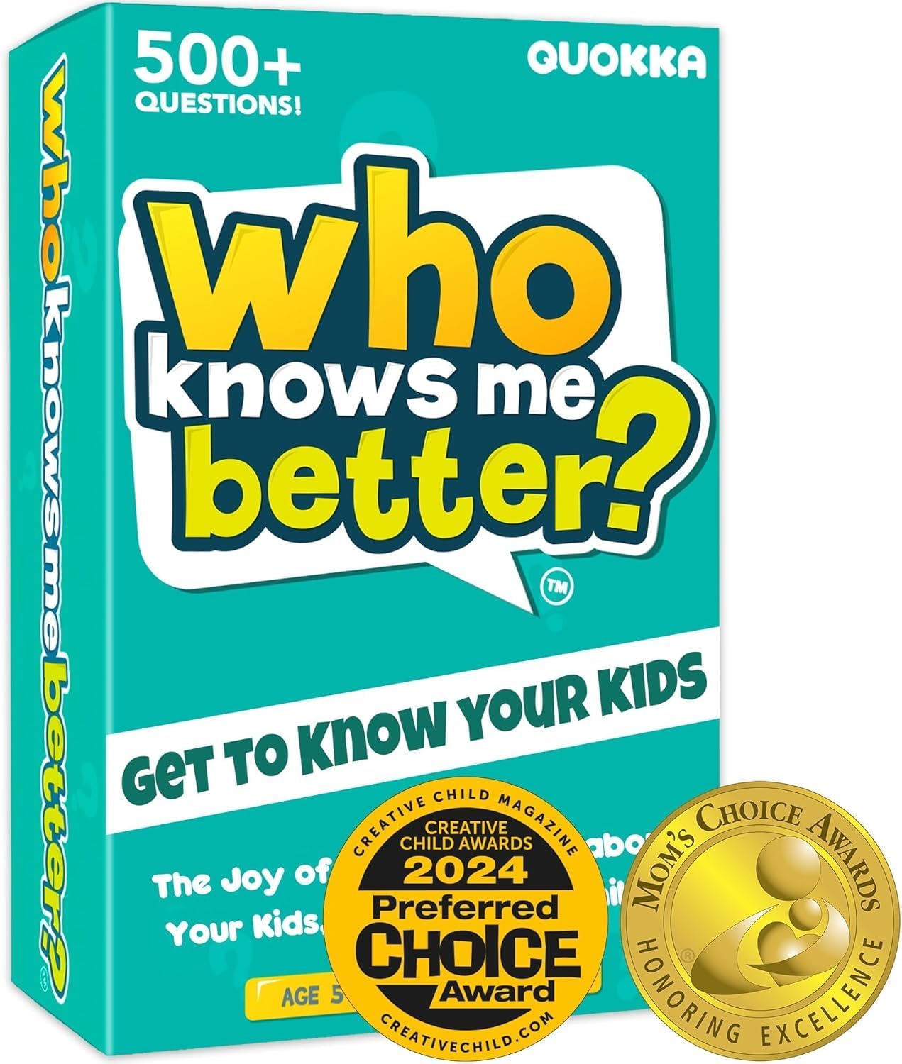 QUOKKA Board Games for Kids 8-12 and Family - Set of 4 Who Knows It Better? - 2000+ Questions Across Biology, Culture, STEM and Math - Educational Trivia Cards for Learning and Game Night