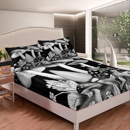 Feelyou Drum Kit Bed Sheets Musical Instruments Fitted Sheet for Kids Boys Teens Classical Rock Music Bedding Set Vinyl Record Sheets Set Bedroom Collection 2Pcs Twin Size,No Flat Sheet