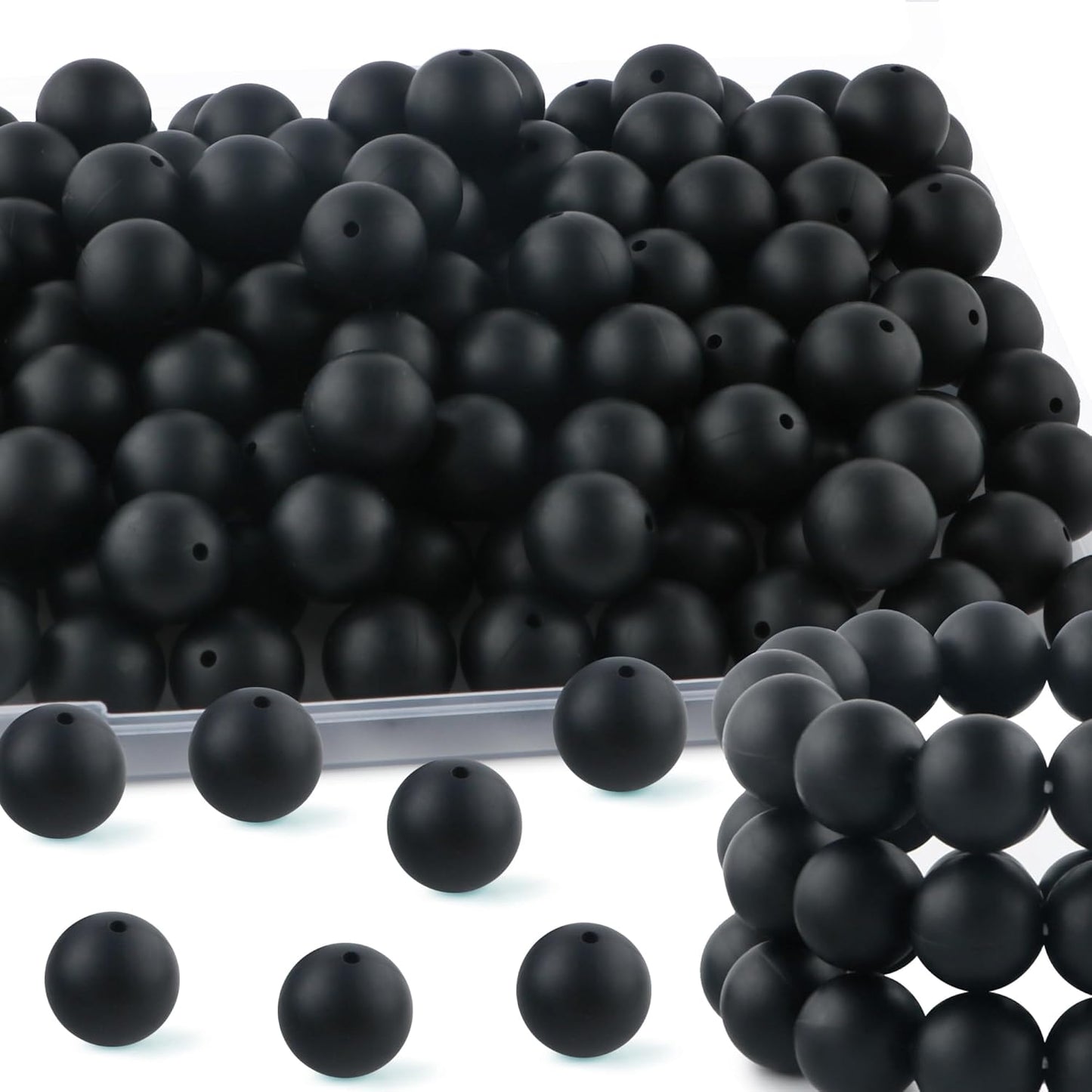 65Pcs 19mm Silicone Beads for Keychain Making Bracelet Necklace, Bulk Round Silicone Beads for Pens（Christmas Green） - Colors A