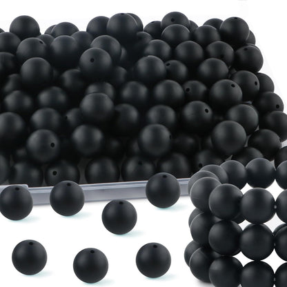65Pcs 19mm Silicone Beads for Keychain Making Bracelet Necklace, Bulk Round Silicone Beads for Pens（Christmas Green） - Colors A