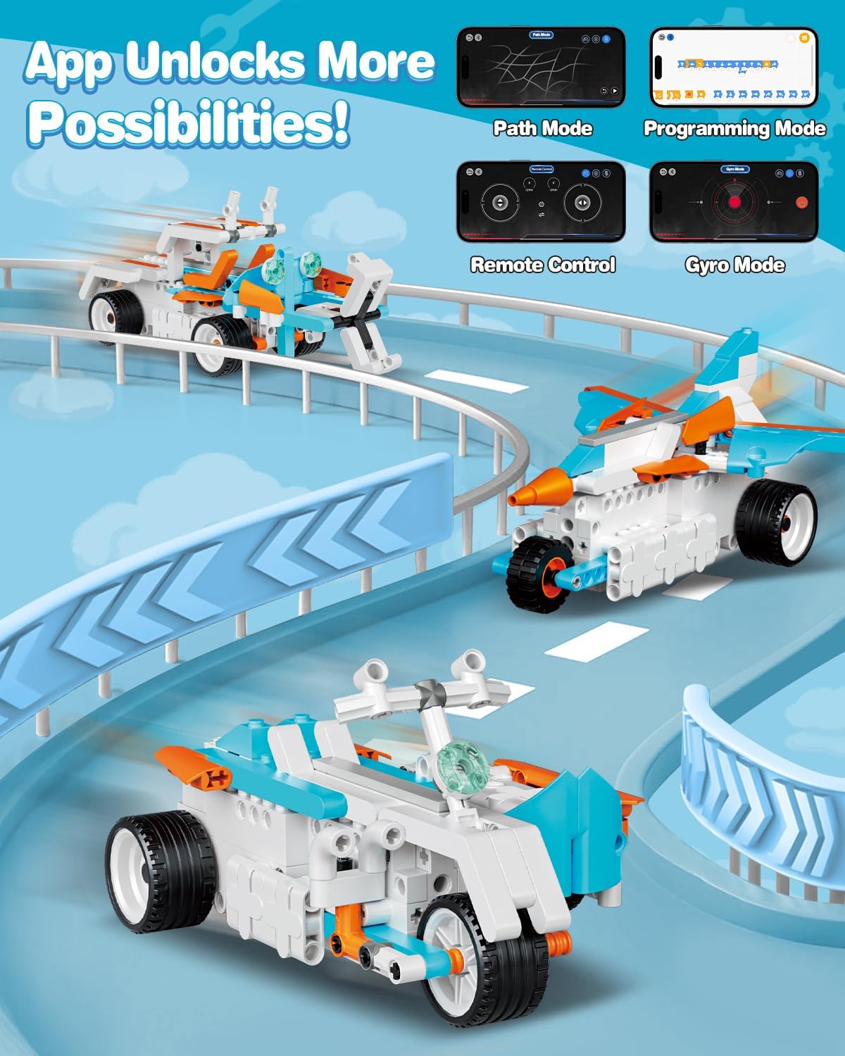 Robot Building Kits for Kids, Stem Toys for Boys Age 8-12, APP & Remote Control Educational Coding Building Sets, Programmable Robot for Kids, Rechargeable Robotic Kit Gifts for Girls Boys