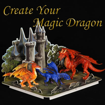 3D Dinosaurs Painting Kit with 12 Dinos for Kids Age 3-15, Arts and Crafts Kits Drawing Toys with Dinosaurs Set Creativity Gifts for Boys and Girls
