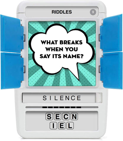 100 PICS Brain Teasers Travel Game - Solve 100 Puzzles | Flash Cards with Slide Reveal Case | Card Game, Gift, Stocking Stuffer | Hours of Fun for Kids and Adults | Age 6+